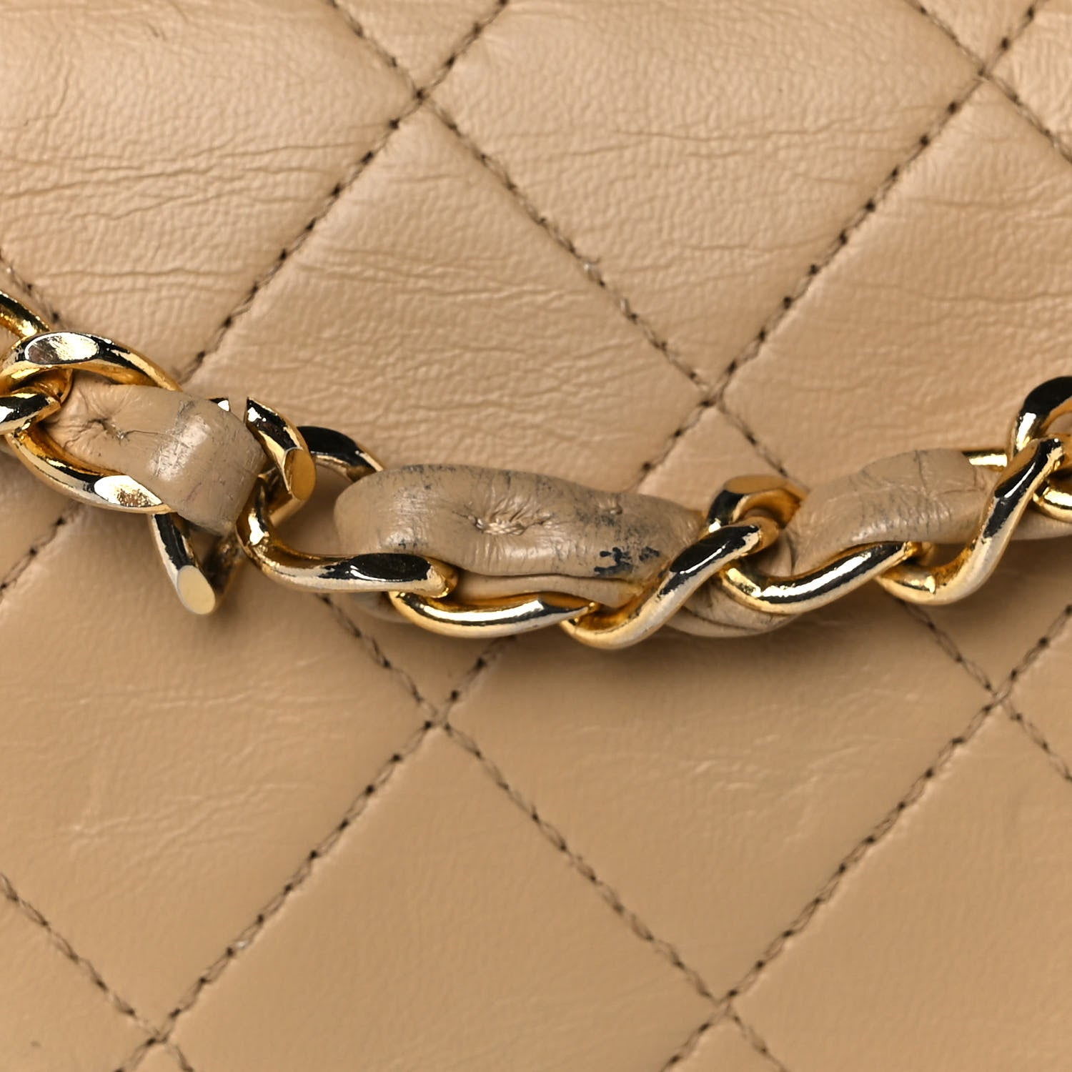 Chanel Lambskin Quilted Small Double Flap Beige 18 of 19