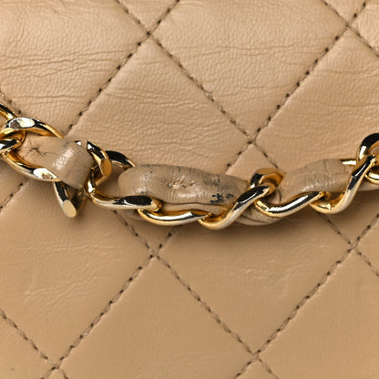 Chanel Lambskin Quilted Small Double Flap Beige 18 of 19