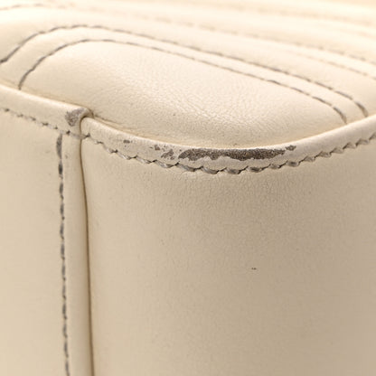 Gucci Calfskin Matelasse Mini GG Marmont Top Handle Shoulder Bag White 14 of 16