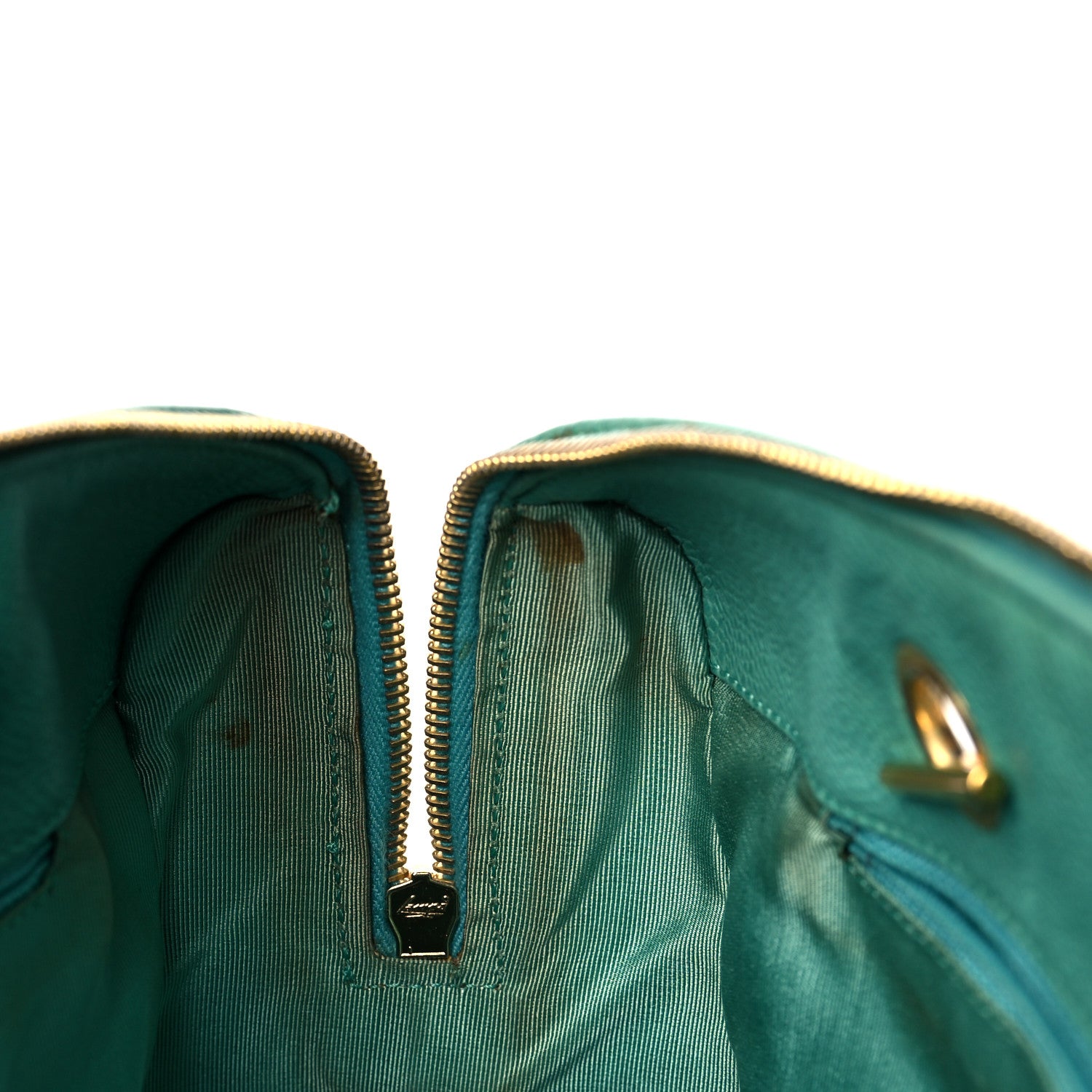 Chanel Caviar CC Large Shoulder Bag Green 14 of 16