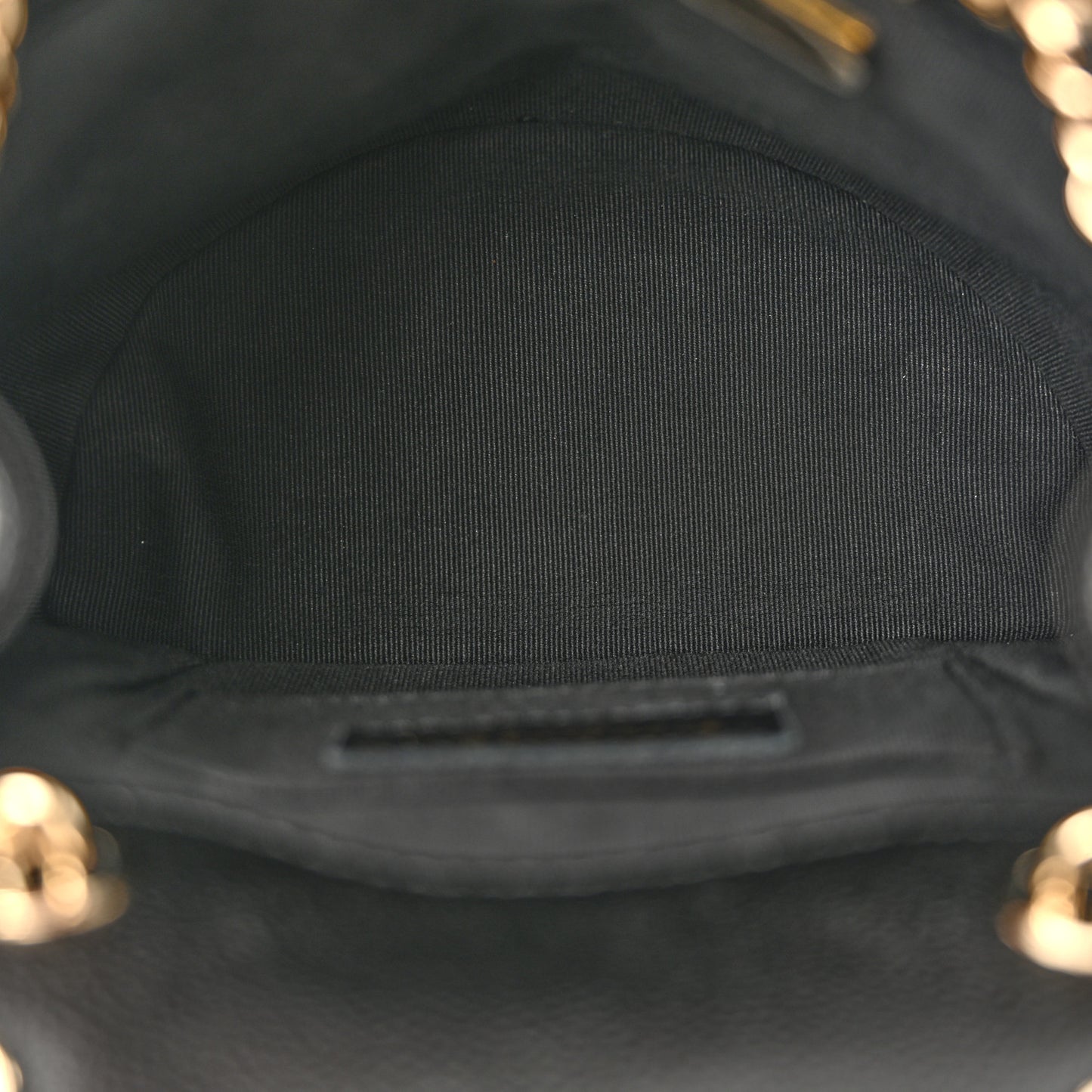 Shiny Caviar Quilted Small Duma Pockets Drawstring Backpack Black