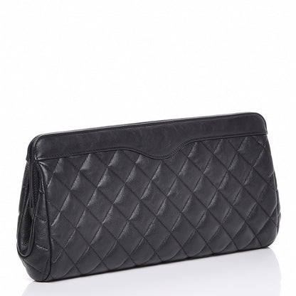 Chanel Crumpled Calfskin Quilted Clutch So Black 3 of 7