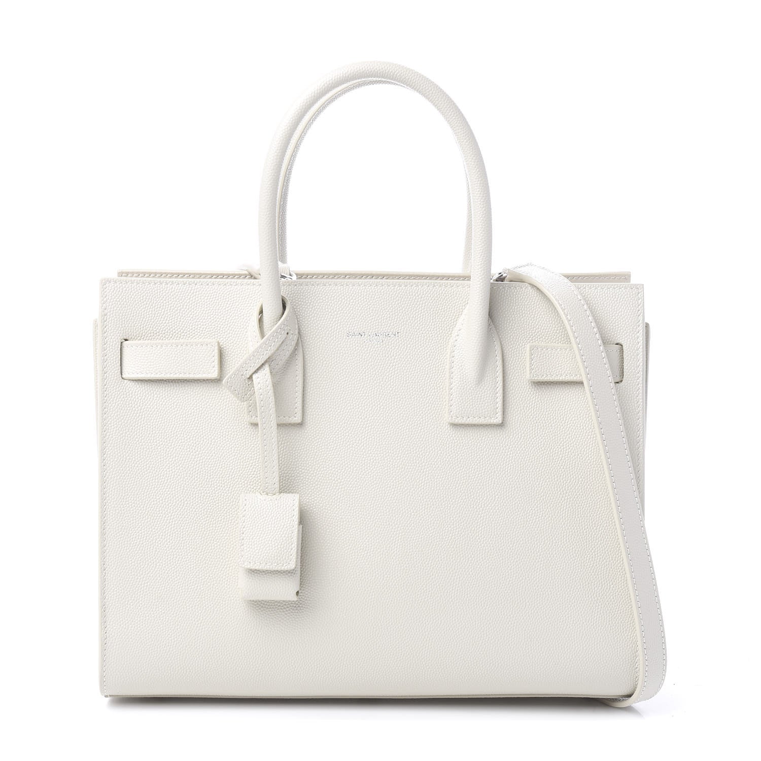 Saint Laurent Grained Calfskin Baby Sac De Jour White 1 of 8