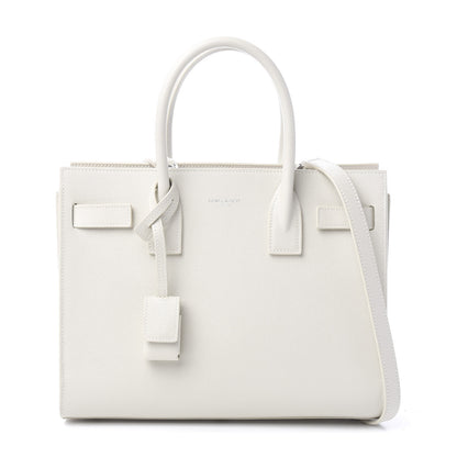 Saint Laurent Grained Calfskin Baby Sac De Jour White 1 of 8