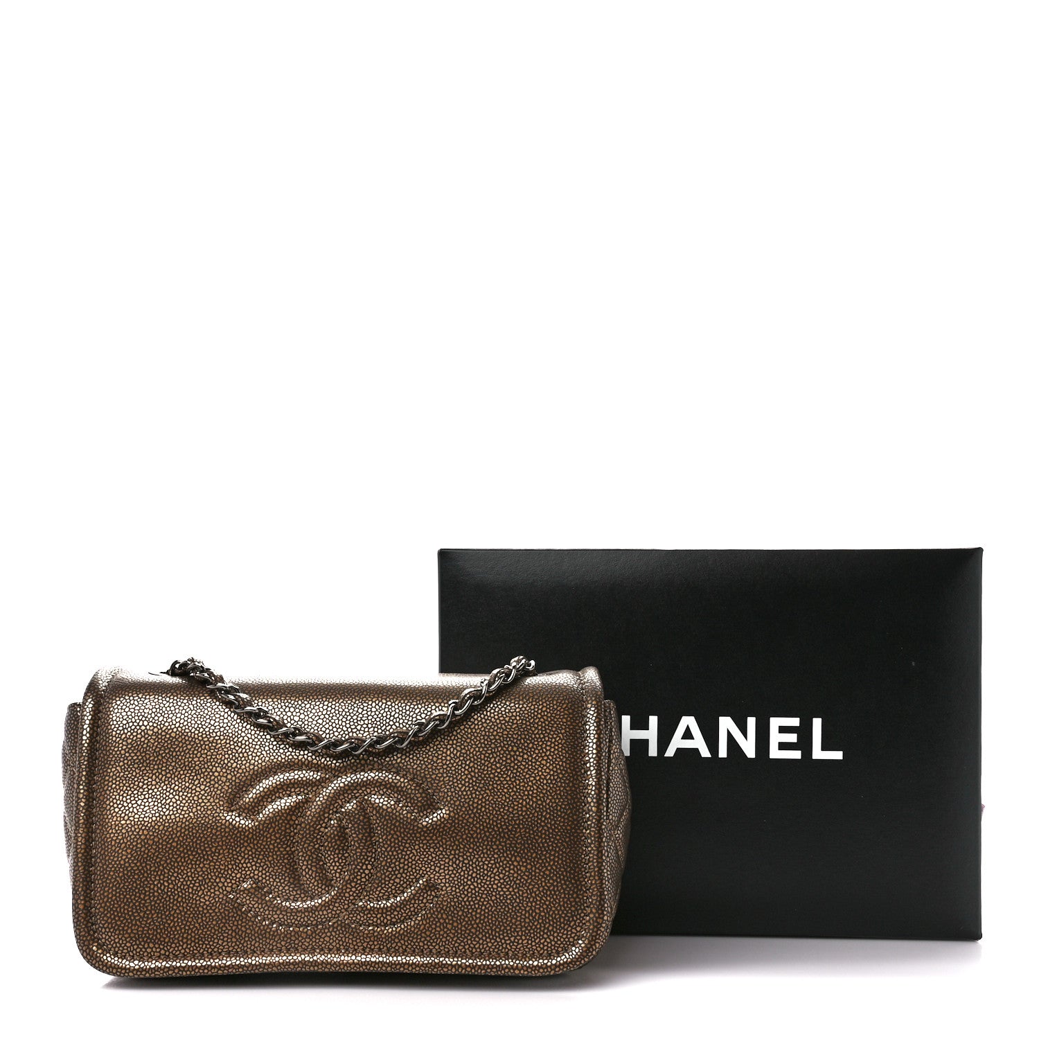 Chanel Metallic Caviar Medium Timeless CC Flap Bronze 11 of 11