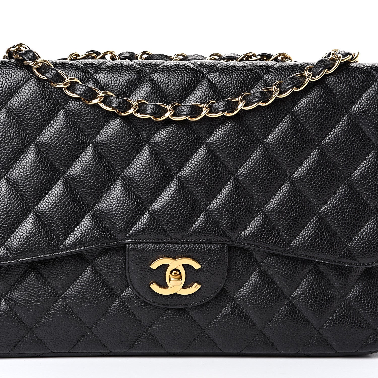 Chanel Caviar Quilted Jumbo Single Flap Black 7 of 13