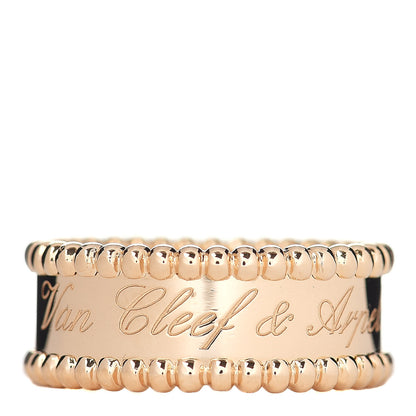 Van Cleef & Arpels 18K Yellow Gold Perlee Signature Ring 52 6 1 of 5