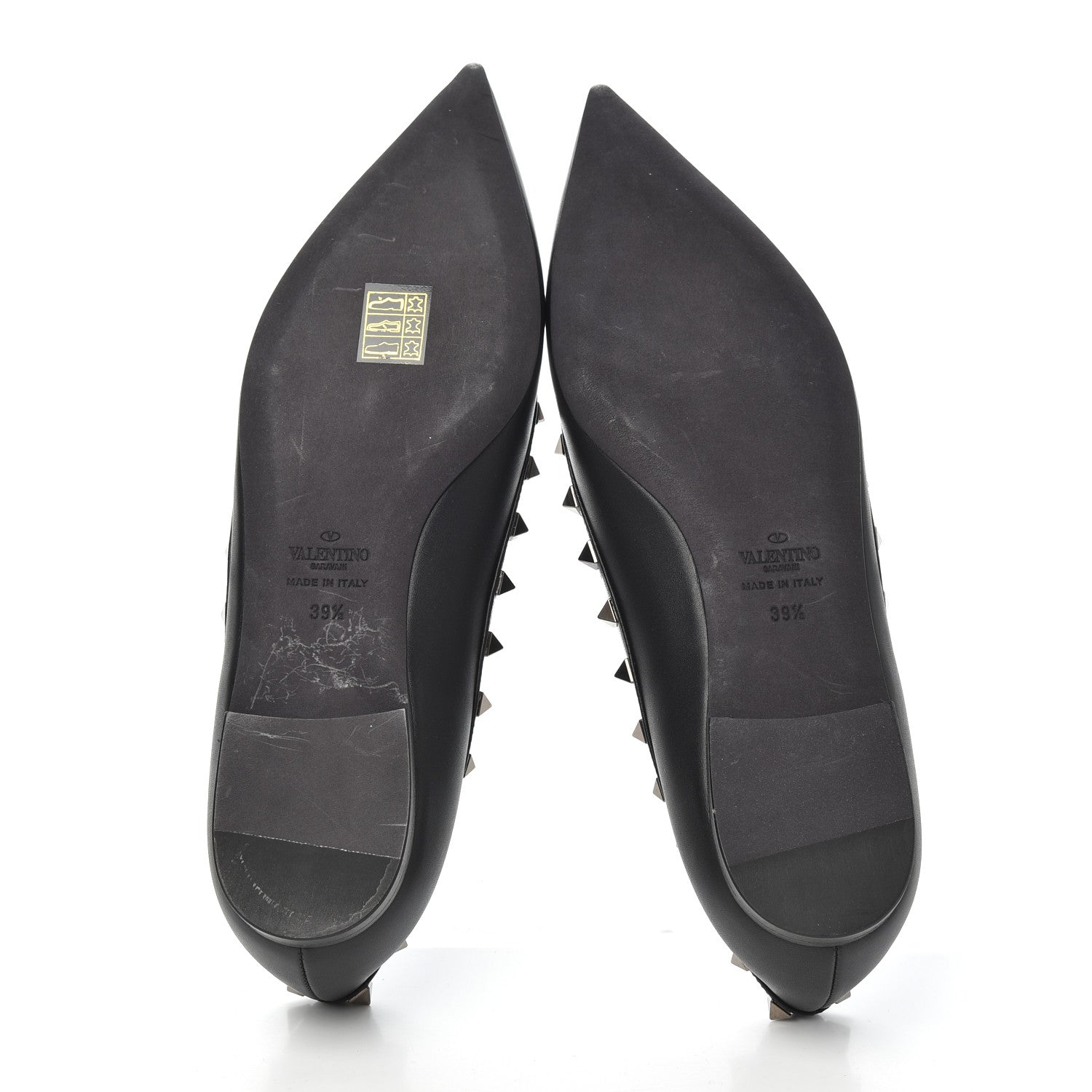 Valentino Garavani Nappa Rockstud Ballerina Flats 39.5 Black 5 of 15