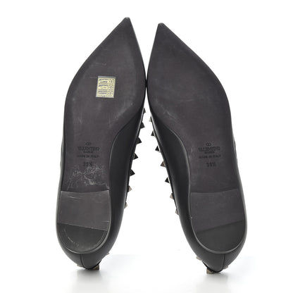 Valentino Garavani Nappa Rockstud Ballerina Flats 39.5 Black 5 of 15