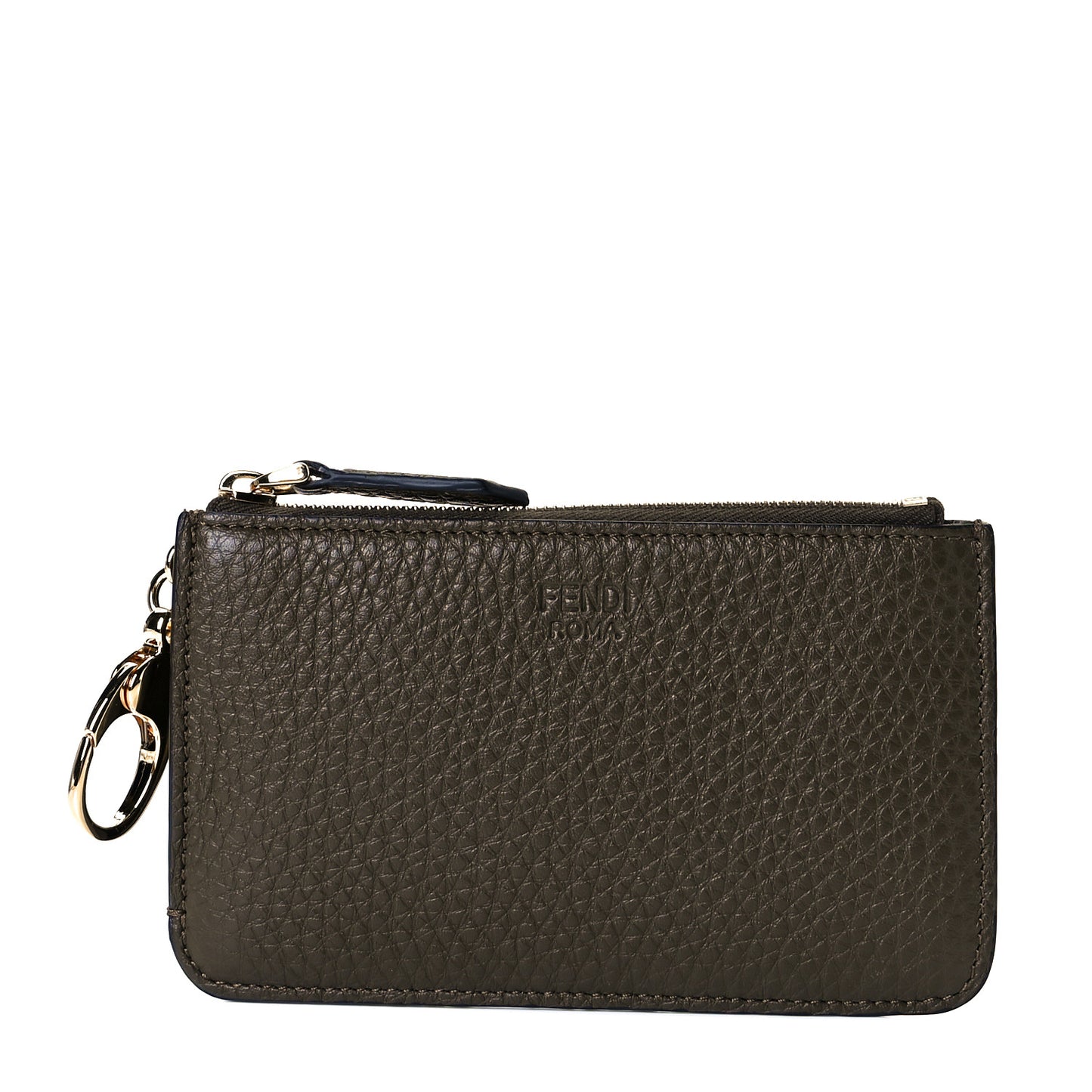 Cuoio Romano Vitello Grace Key Case Pouch Wood Avocado