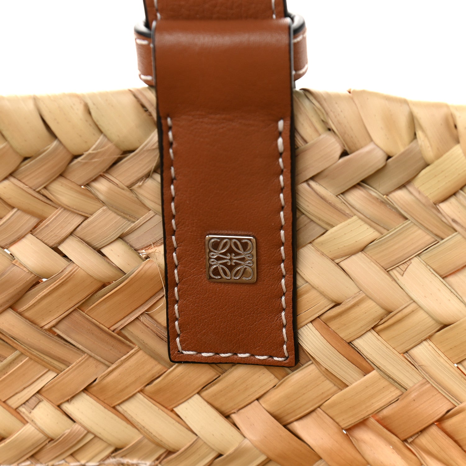 Loewe Raffia Basket Tote Bag Natural Tan 6 of 9