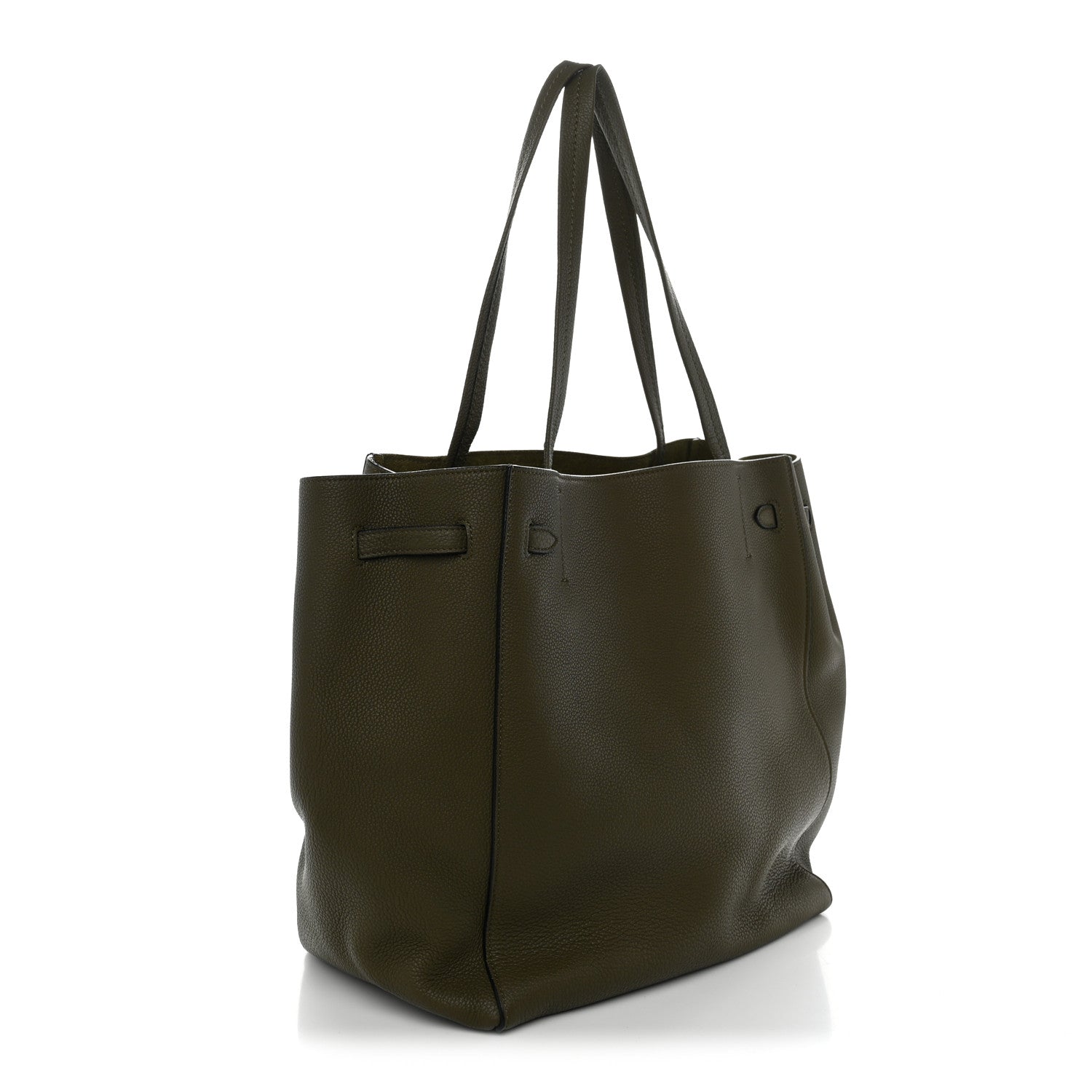 Celine Soft Grained Calfskin Small Belt Cabas Phantom Khaki 3 of 10
