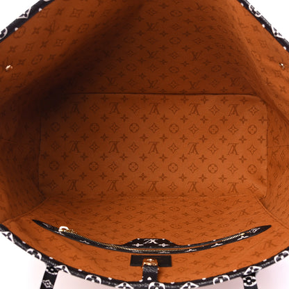 Louis Vuitton Monogram Giant Crafty Neverfull MM Creme Caramel 5 of 10