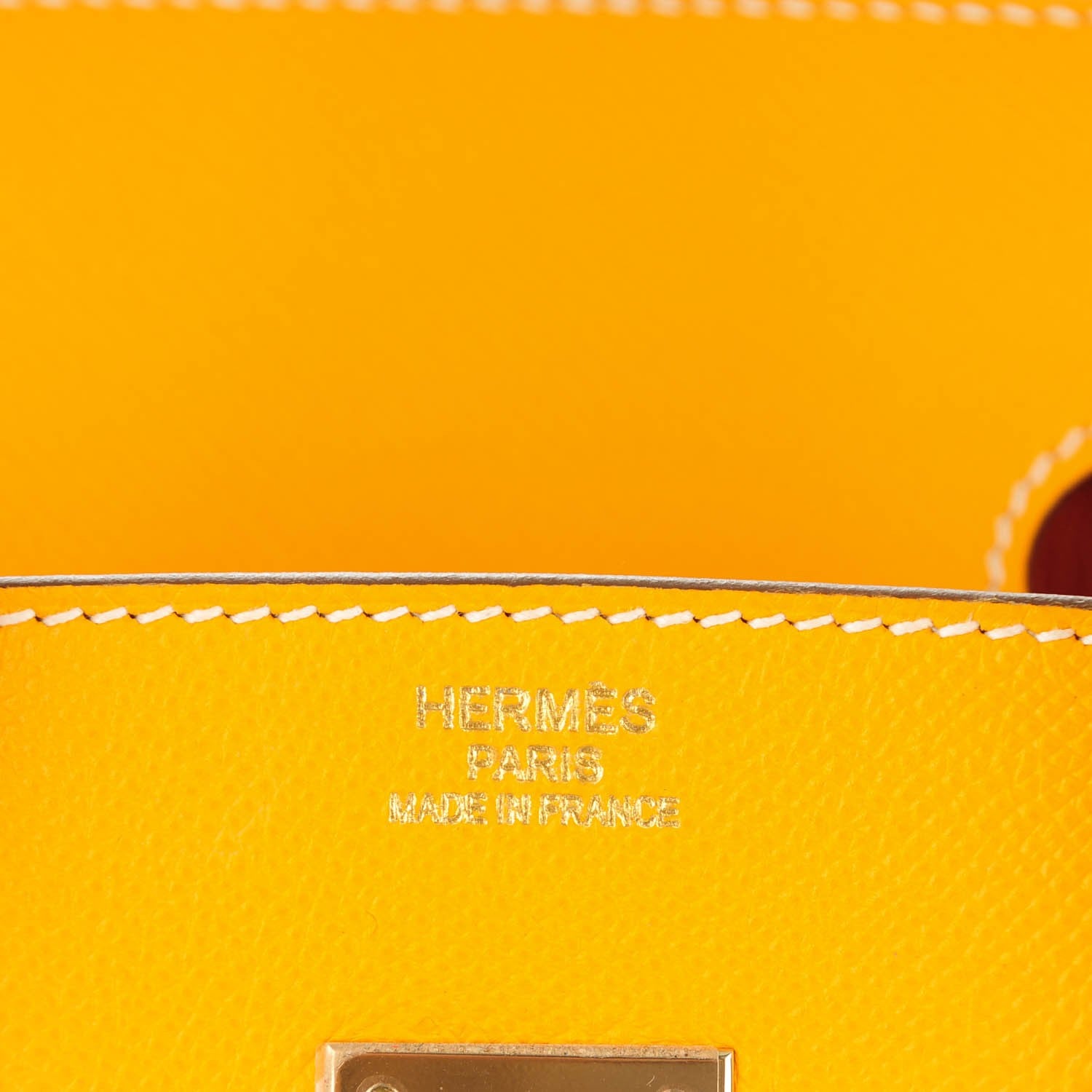 Hermes Epsom Candy Birkin 35 Jaune D'Or Feu 19 of 26