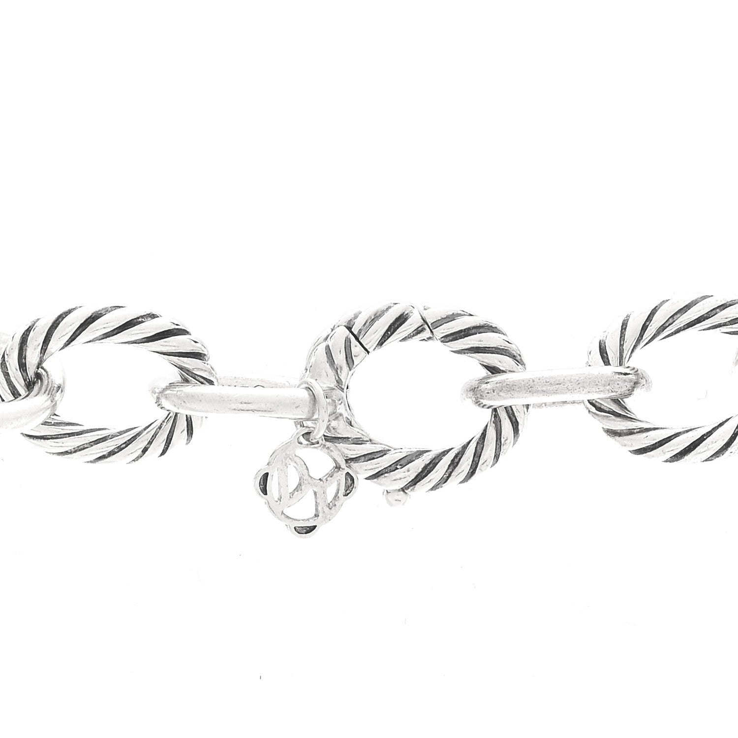 David Yurman Sterling Silver 12mm Large Oval Link Necklace 4 of 5