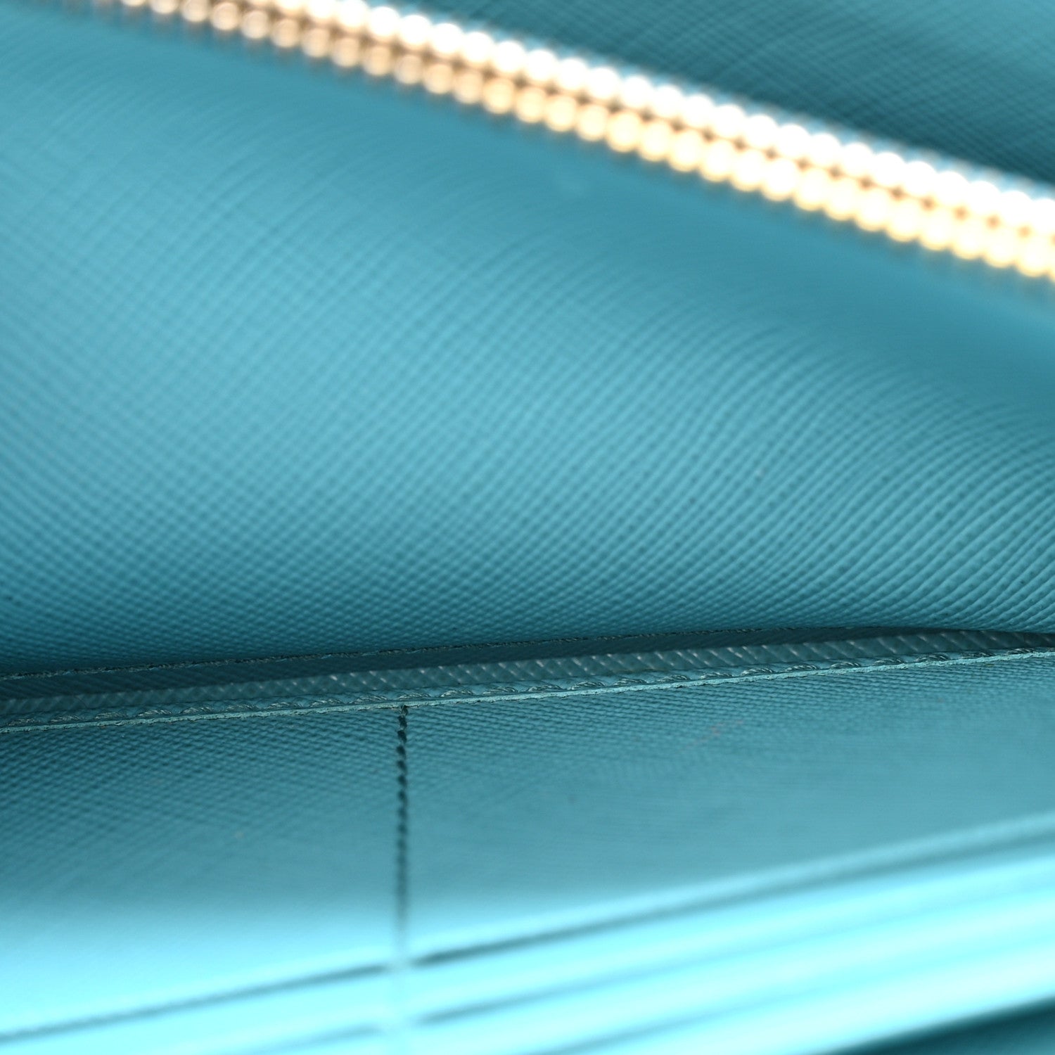 Prada Saffiano Metal Continental Flap Wallet Bluette Cobalto Turchese 7 of 14