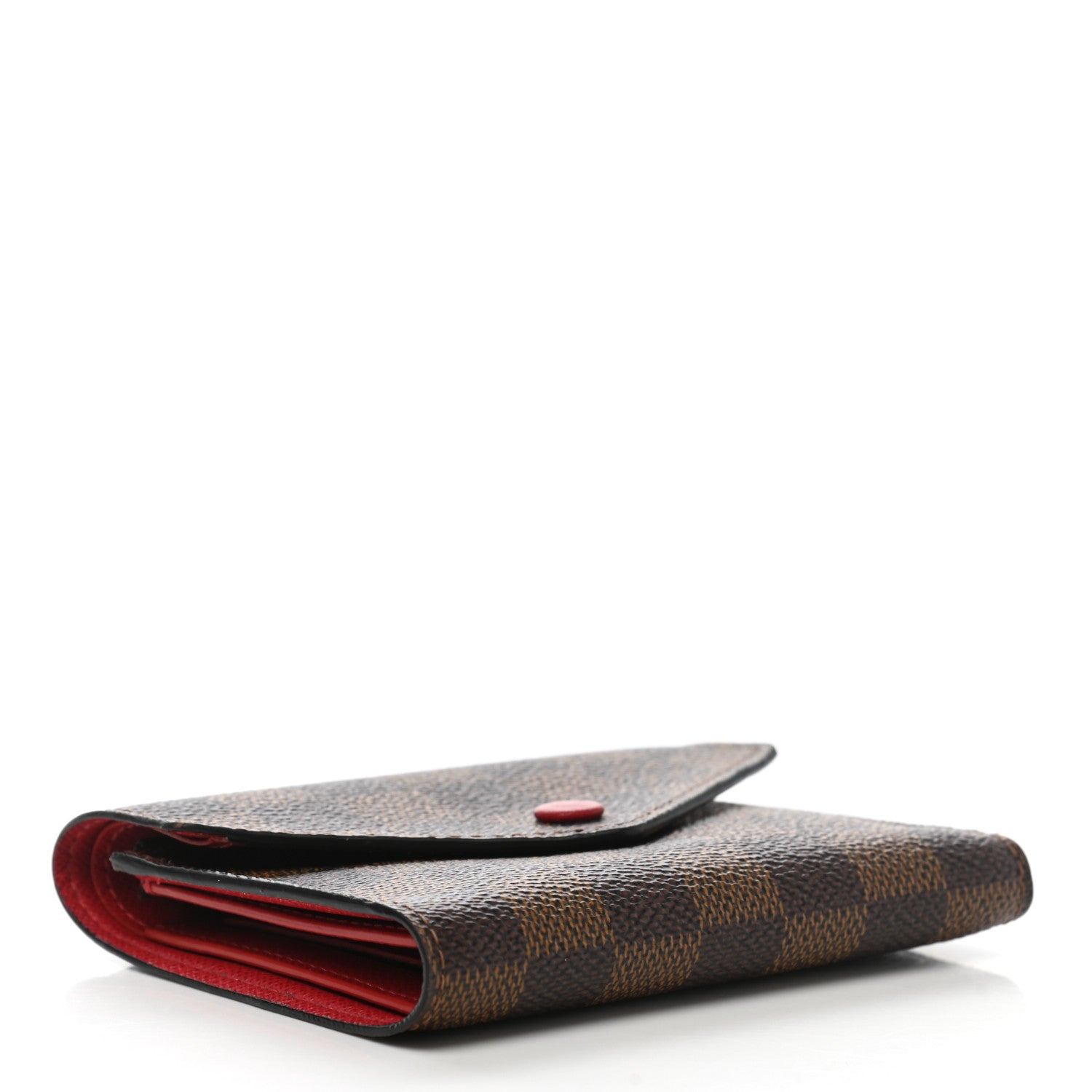 Louis Vuitton Damier Ebene Victorine Wallet Red 4 of 7