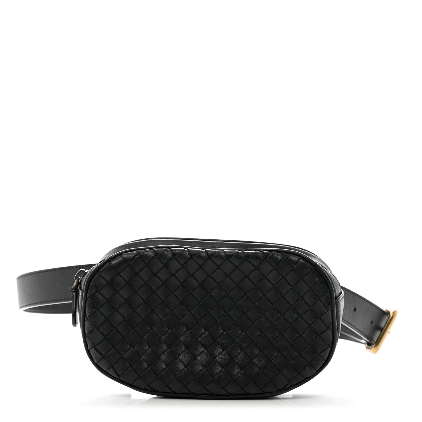 Nappa Intrecciato Belt Bag Black