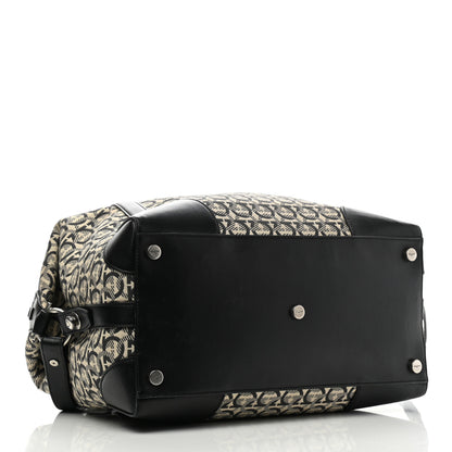 Salvatore Ferragamo Canvas Calfskin Gancini Weekender Bag Black 3 of 7