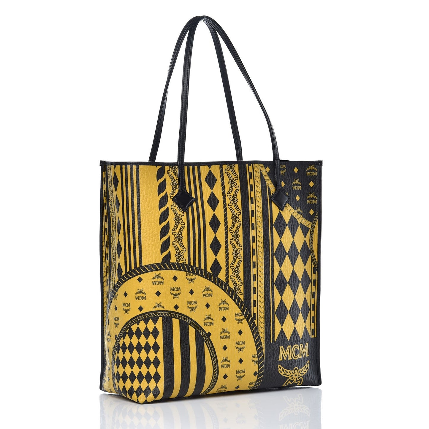 Visetos Baroque Print Kira North South Shopper Tote Sahara