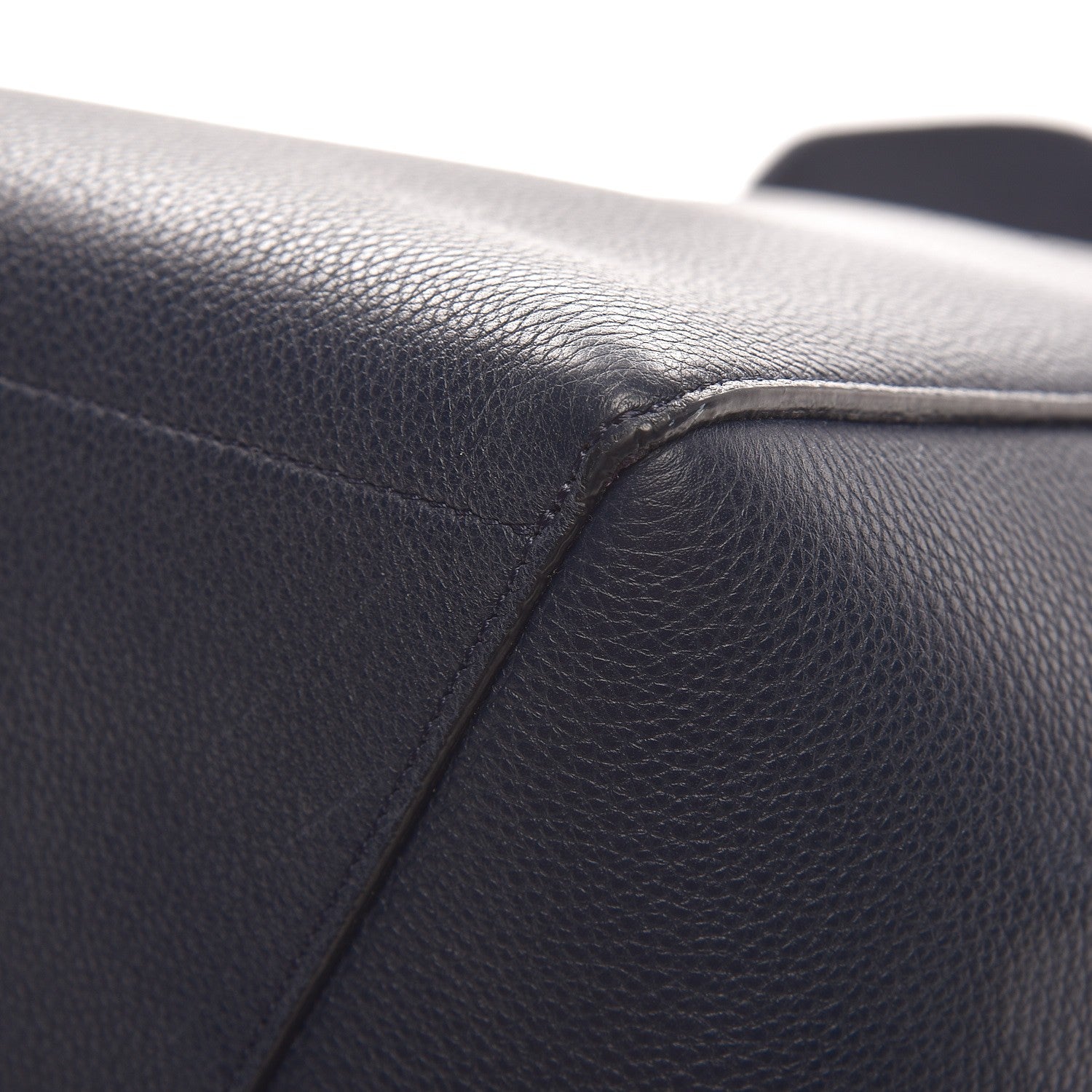 Celine Soft Grained Calfskin Sangle Bucket Bag Navy Blue 8 of 11