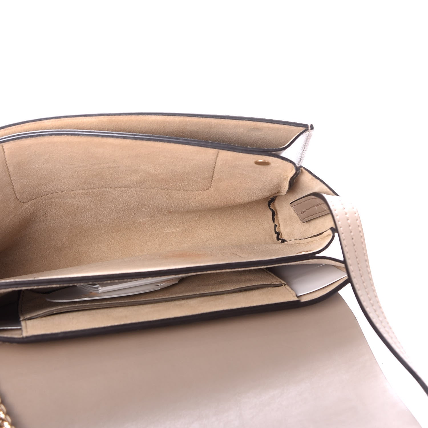 Chloe Suede Calfskin Small Faye Shoulder Bag Motty Grey 5 of 10
