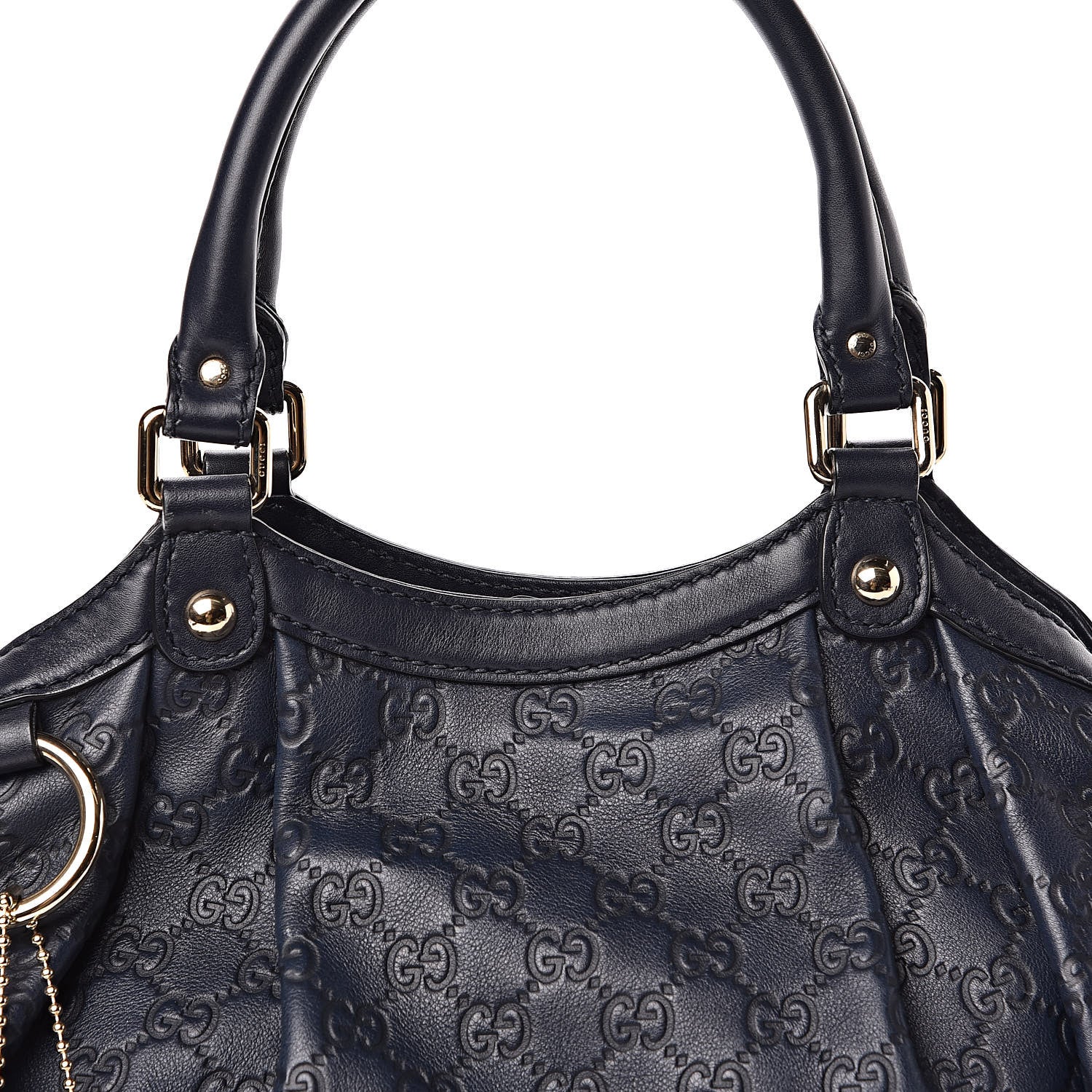 Gucci Guccissima Medium Sukey Tote Blue 10 of 11