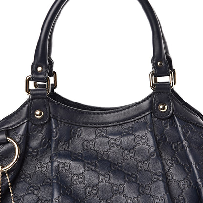 Gucci Guccissima Medium Sukey Tote Blue 10 of 11