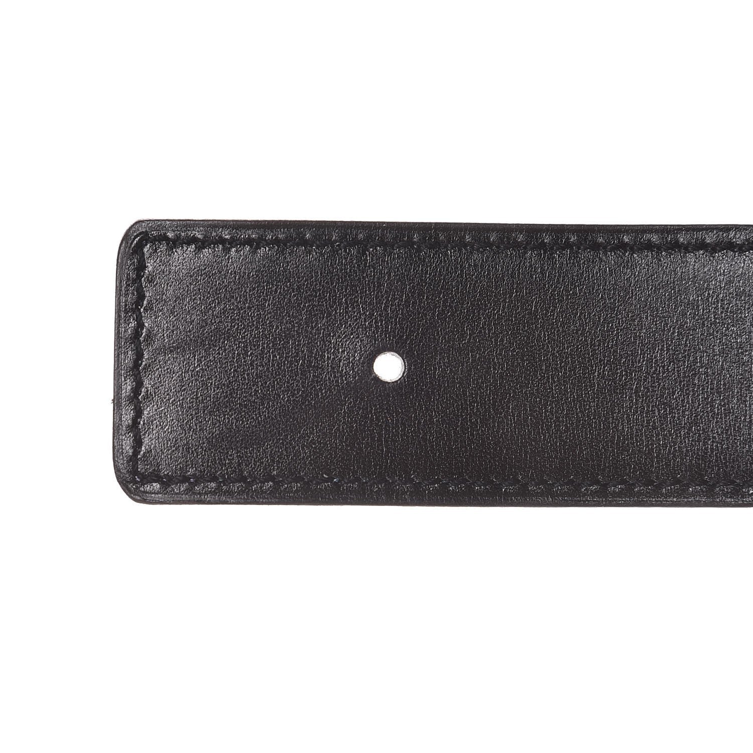 Hermes Box Togo 32mm H Belt 80 Black Ciel 6 of 10