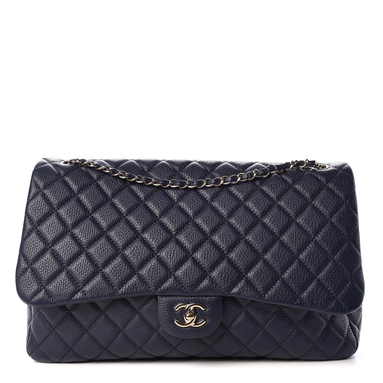 Chanel Calfskin Quilted Small XXL Travel Flap Bag Navy 1 of 9