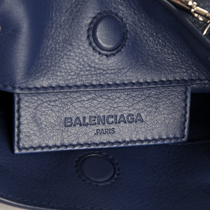 Balenciaga Calfskin Papier Mini A4 Zip Around Tote Bleu Mineral 6 of 7