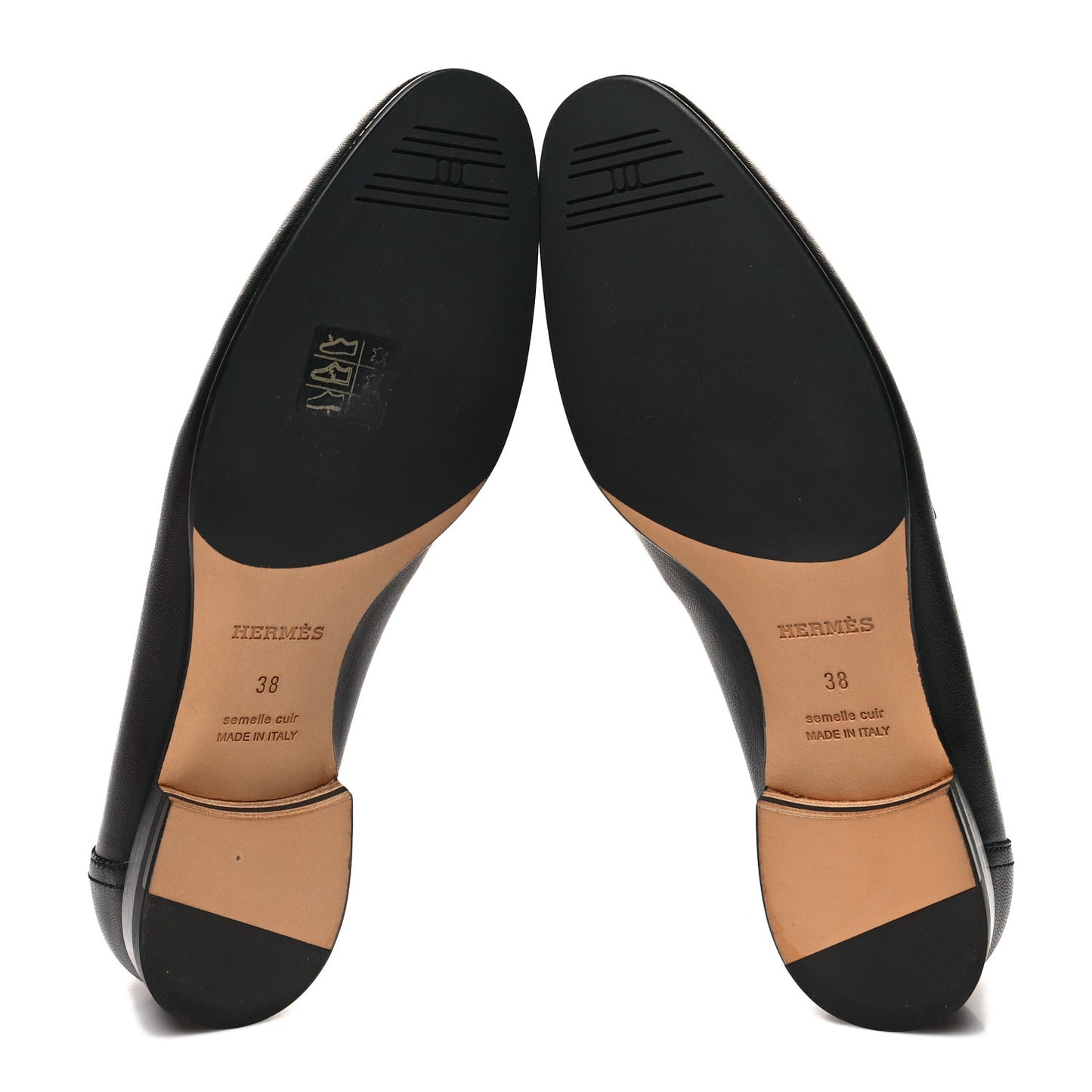 Goatskin Womens Paris Loafers 38 Black