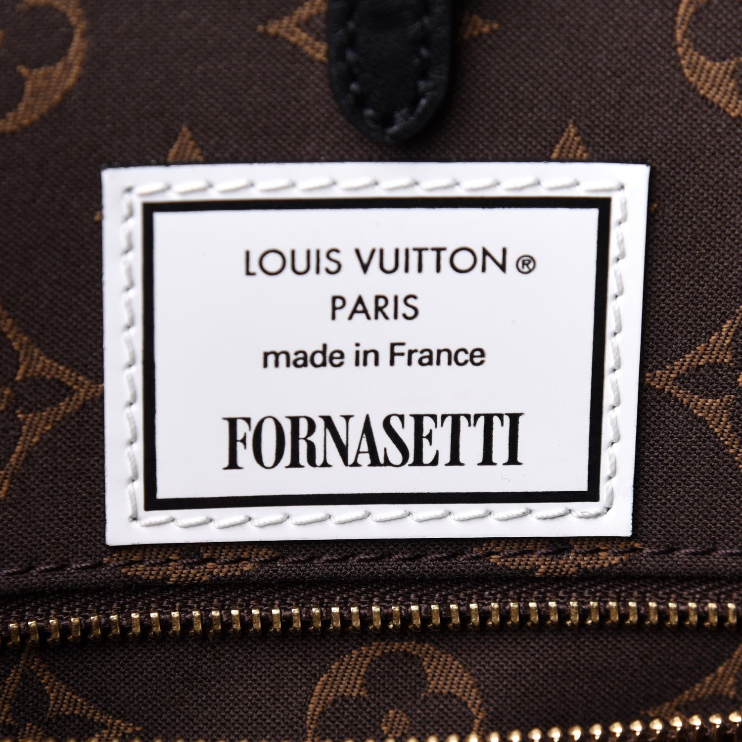 Louis Vuitton X FORNASETTI Calfskin Architettura Onthego MM Black White 6 of 10