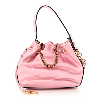 Versace Satin Medusa Drawstring Bucket Bag Pink 1 of 9