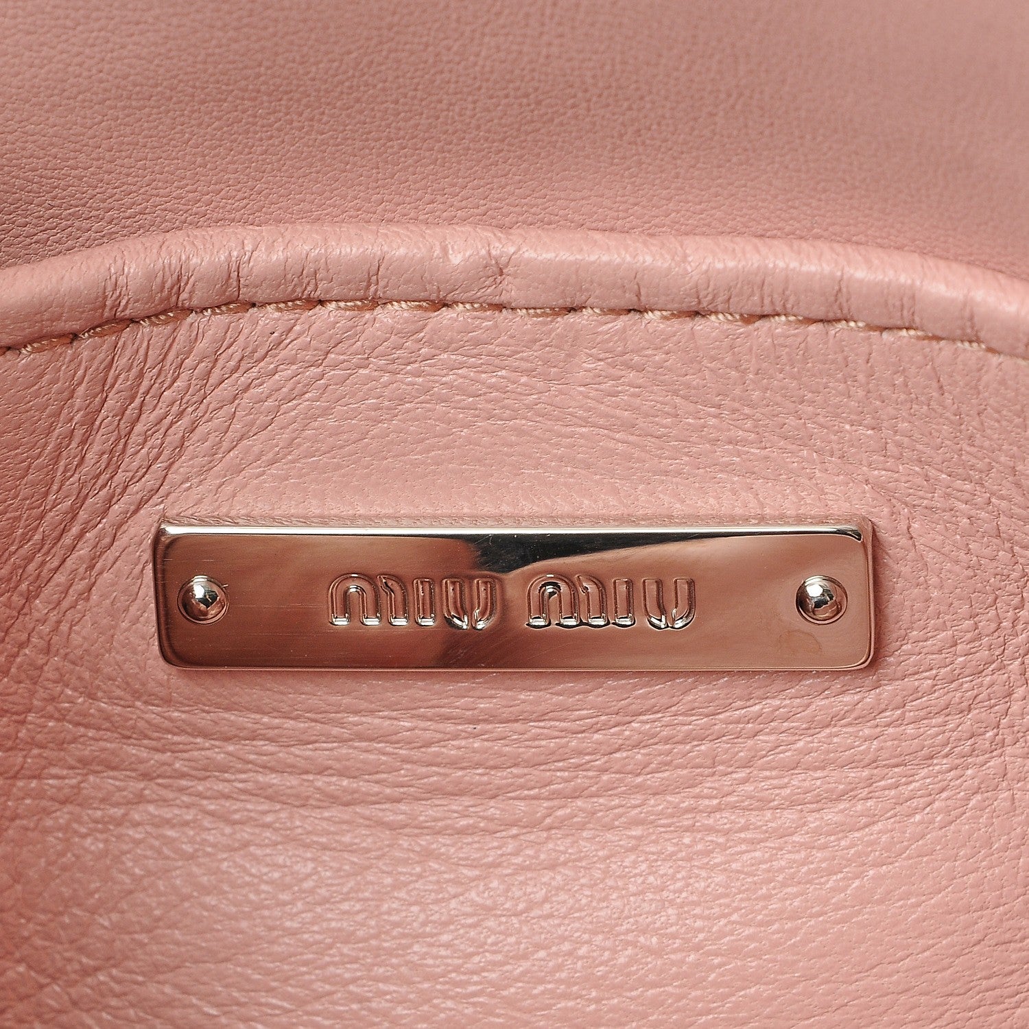 Miu Miu Nappa Patch Pearl Shoulder Bag Orchidea 6 of 8