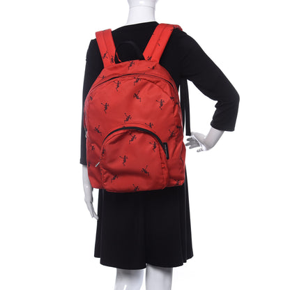 Alexander McQueen Nylon Dancing Skeleton Backpack Red 2 of 10