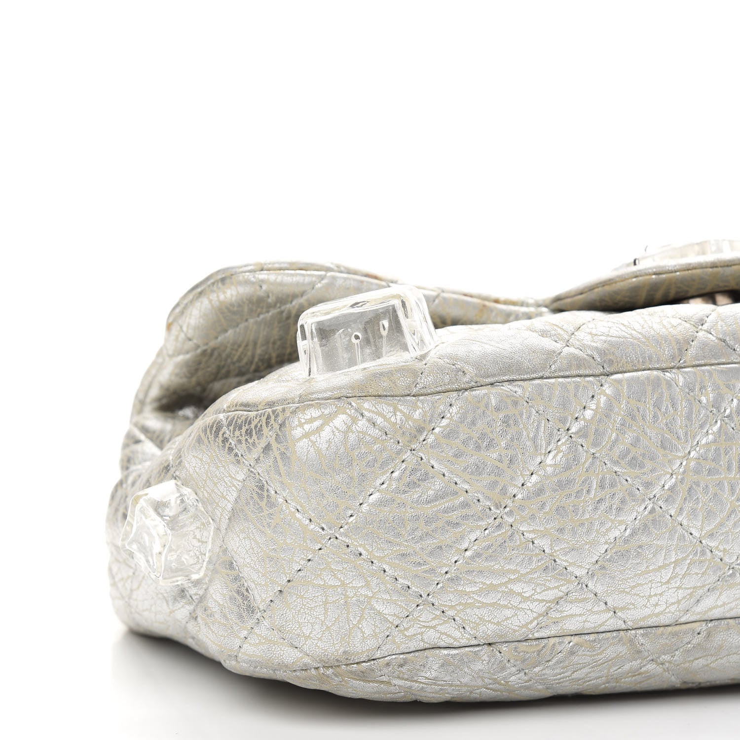 Chanel Calfskin Ice Cube On the Rocks Medium Flap Silver 7 of 10