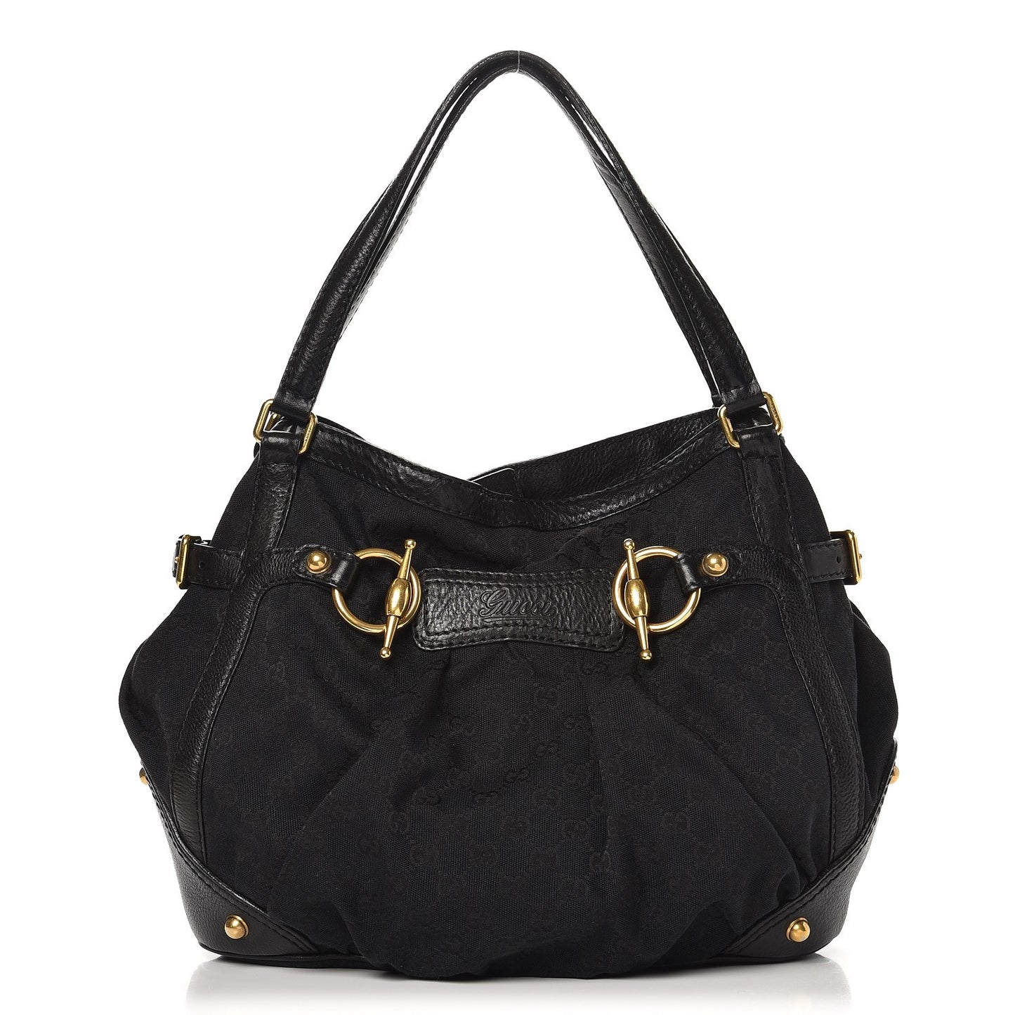 Monogram Medium Jockey Tote Black