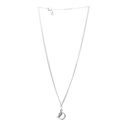Christian Dior Crystal Buckle Necklace Silver 3 of 5