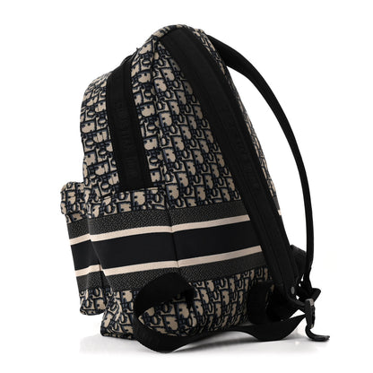 Christian Dior Oblique Diortravel Backpack Blue 3 of 10