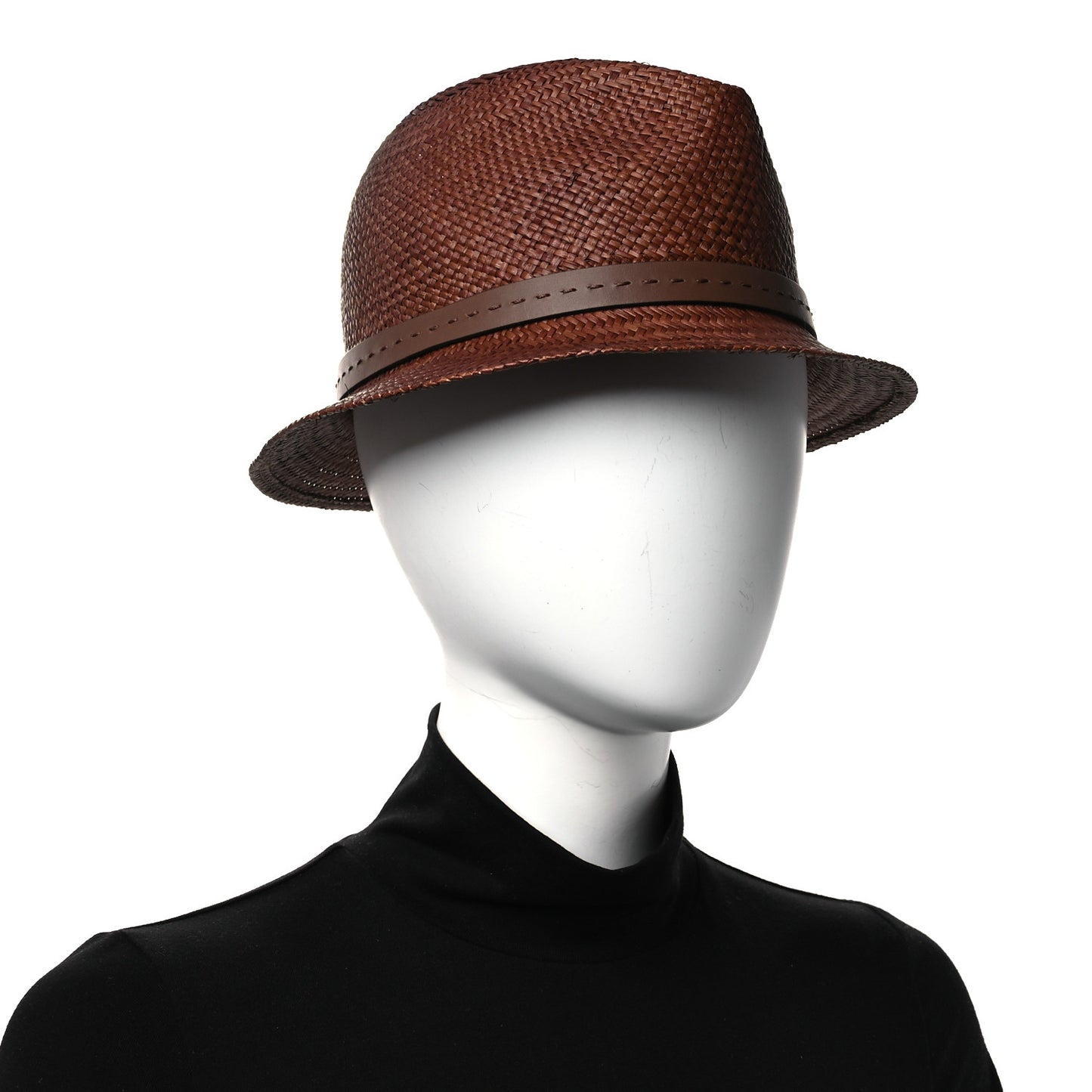 Straw Fedora Hat M New Oak