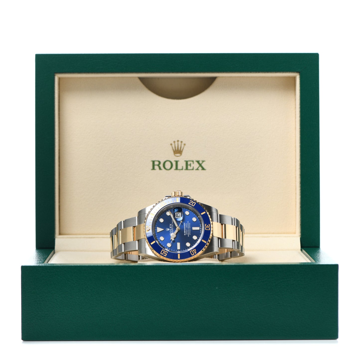 Stainless Steel 18K Yellow Gold 41mm Submariner Date Watch Royal Blue 126613LB
