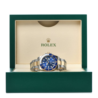 Rolex Stainless Steel 18K Yellow Gold 41mm Submariner Date Watch Royal Blue 126613LB 5 of 5