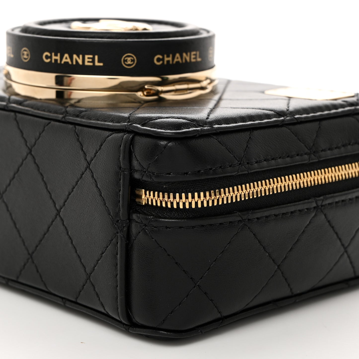 Lambskin Quilted Coco Click Bag Black
