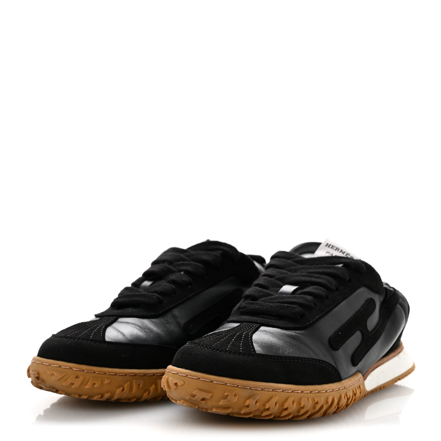 Hermes Nappa Suede Goatskin Jet Sneakers 37 Black 4 of 11