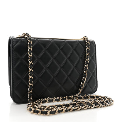 Chanel Lambskin Quilted Trendy CC Wallet On Chain WOC Black 3 of 11