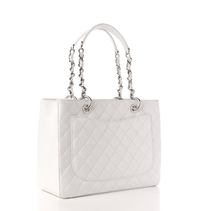 Chanel Caviar Quilted Grand Shopping Tote GST White 3 of 11