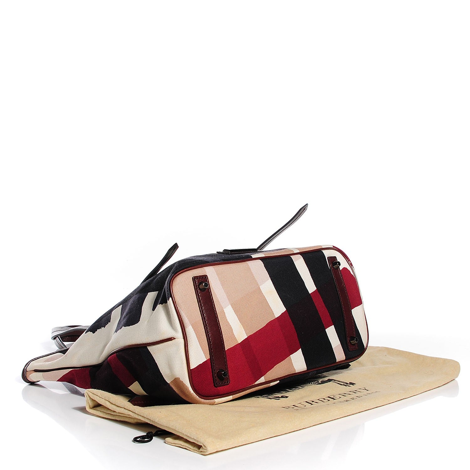 Burberry Canvas Mega Check Medium Tote 4 of 8