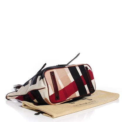 Burberry Canvas Mega Check Medium Tote 4 of 8