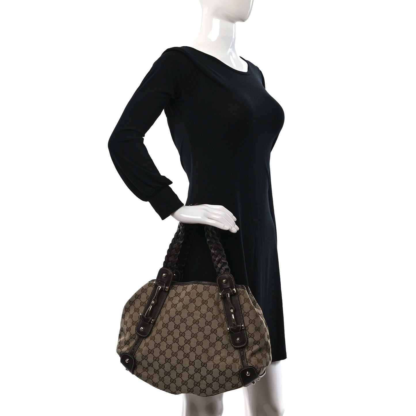 Monogram Small Pelham Shoulder Bag Dark Brown